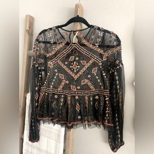 Free People Bohemian Lace Top